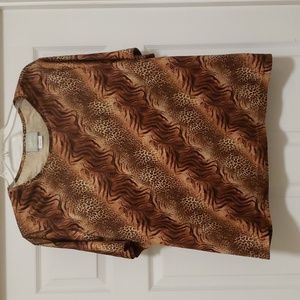 Blair  brown  black  woman  blouse